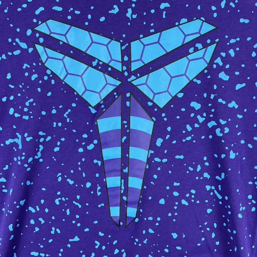 Nike‎ Kobe Bryant Logo T Shirt Men's Medium Purple Mamba Athletic Lakers Paint